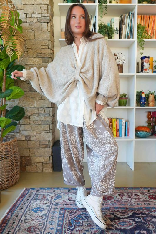 Big Softie Batwing Or Butterfly Knit Oatmeal